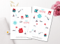 Preview: Christmas Polar Bear Sticker Set